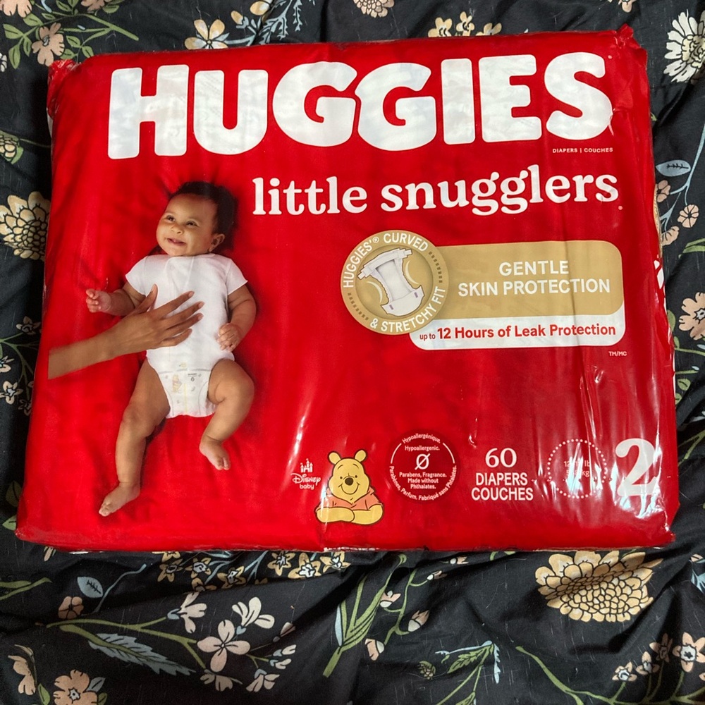 Size 2 Huggies Little Snugglers Diapers